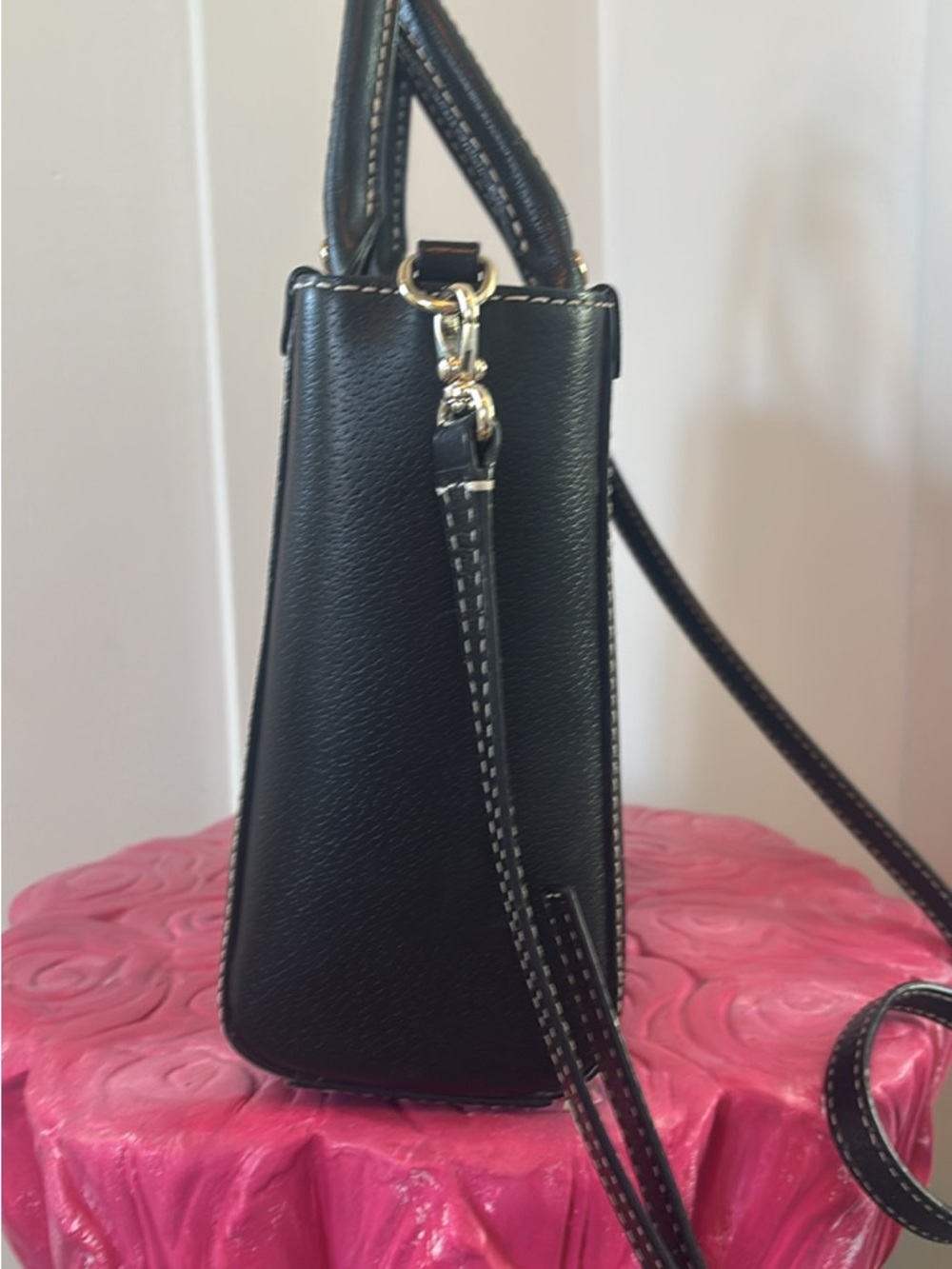 kate spade Black Leather Satchel with Gold Hardware - Picture 2 of 9